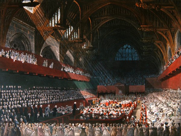 Rettssak mot Lord Melville i Westminster Hall i april 1806 av A.C. and Nattes J.C. (after) Pugin