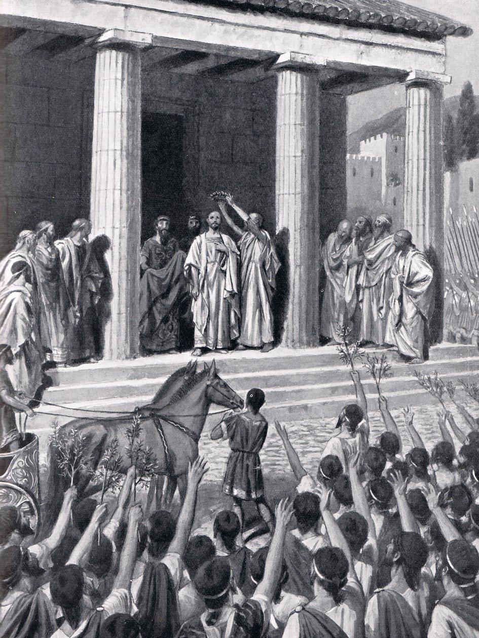 Themistokles hedret i Sparta, illustrasjon fra 
