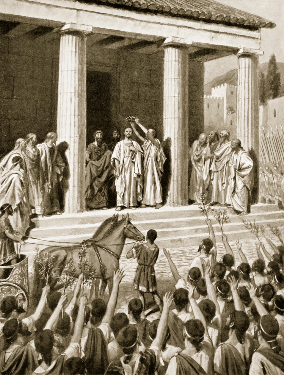 Themistokles hedret i Sparta, illustrasjon fra 
