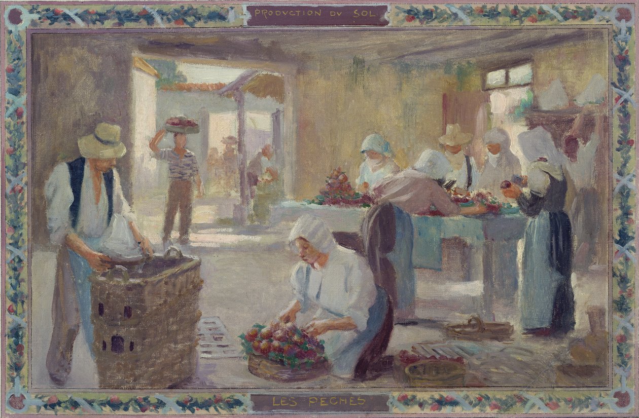 Produce of the Sun: Peaches, 1892 av A.F. and Bonnencontre Gorguet
