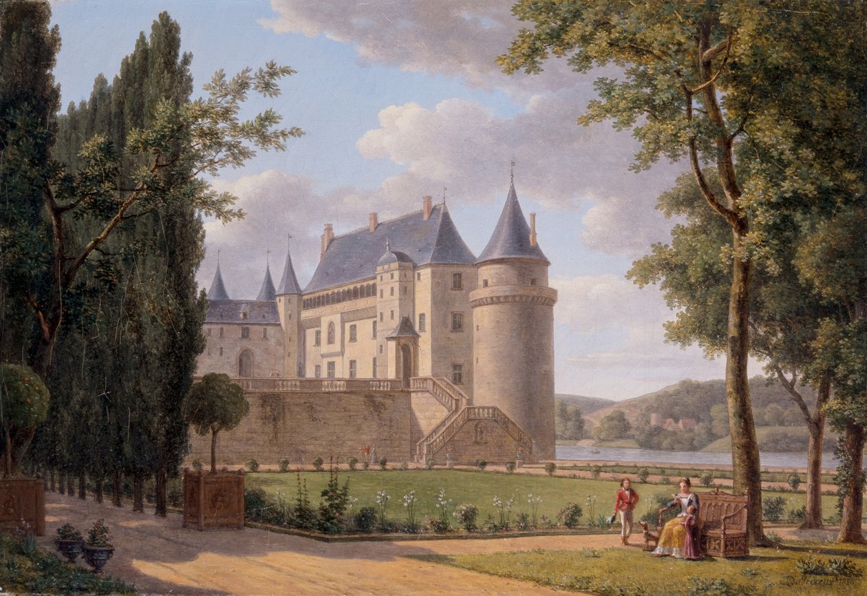 Utsikt over Chateau De La Guerche av A.L.R.M. Duperraux