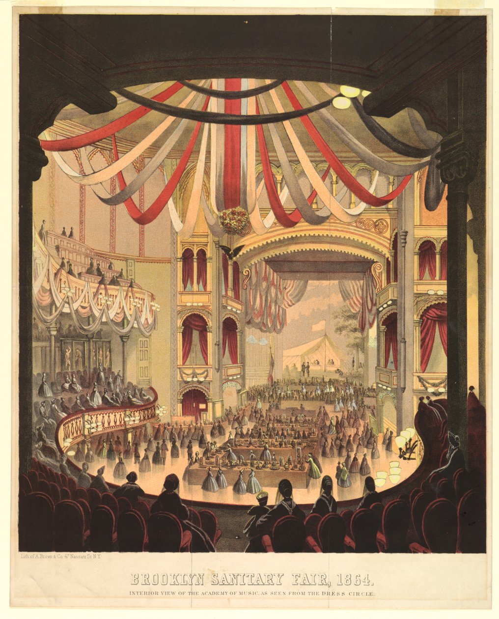 Innvendig visning av musikkhøgskolen sett fra Dress Circle av A. Brown and Company