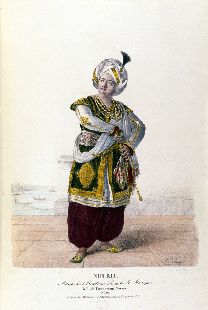 Adolphe Nourit i operaen Tarare av Antonio Salieri (1750 - 1825). av A. Colin