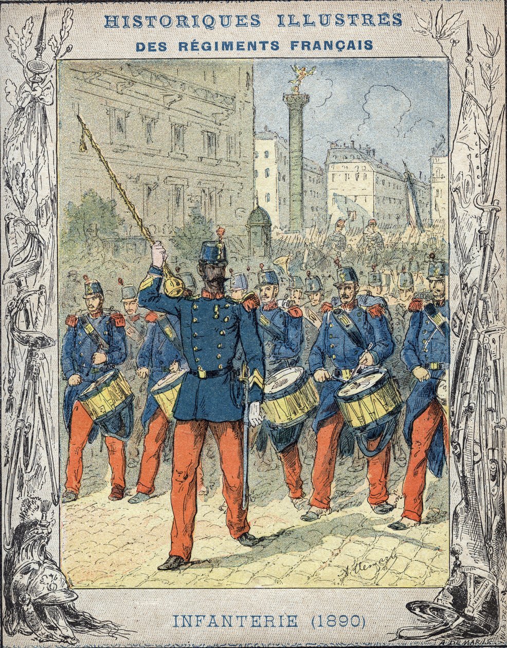 fransk infanteri av A. Demarle