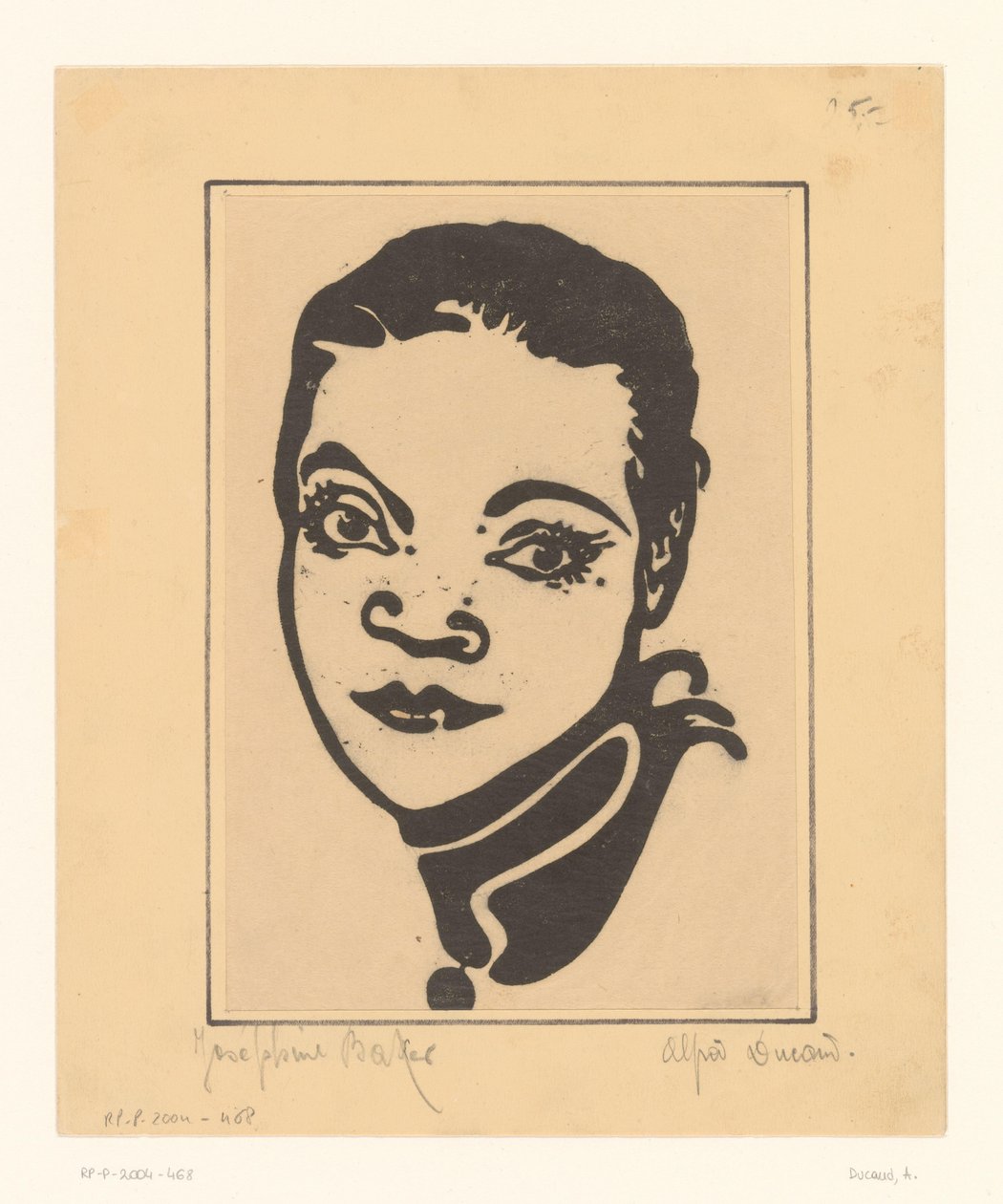 Portrett av Josephine Baker av A. Ducand