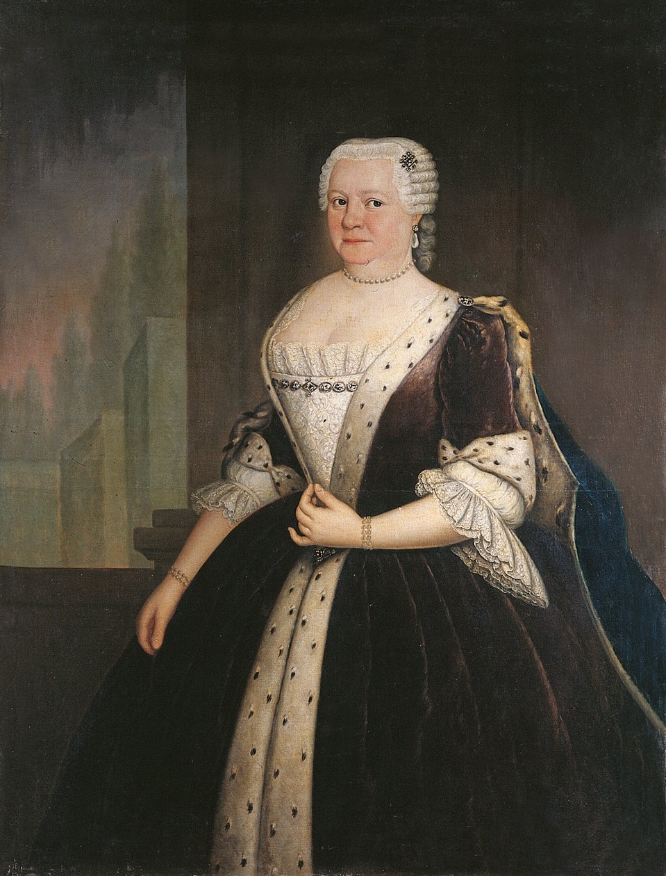 Portrett av en dronning av Preussen, ca. 1739 av A. F. Habert