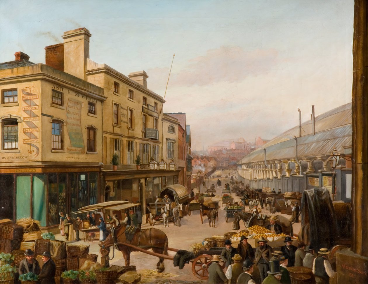 Worcester Street, Birmingham, 1883. av A. Freeman Smith