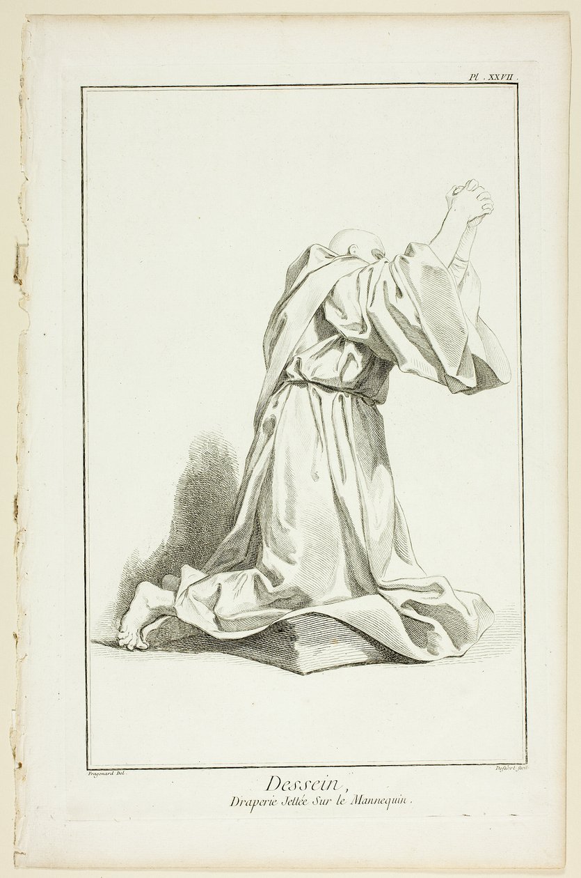 Design: Drapery Arranged On a Model, fra Encyclopédie av A. J. Defehrt