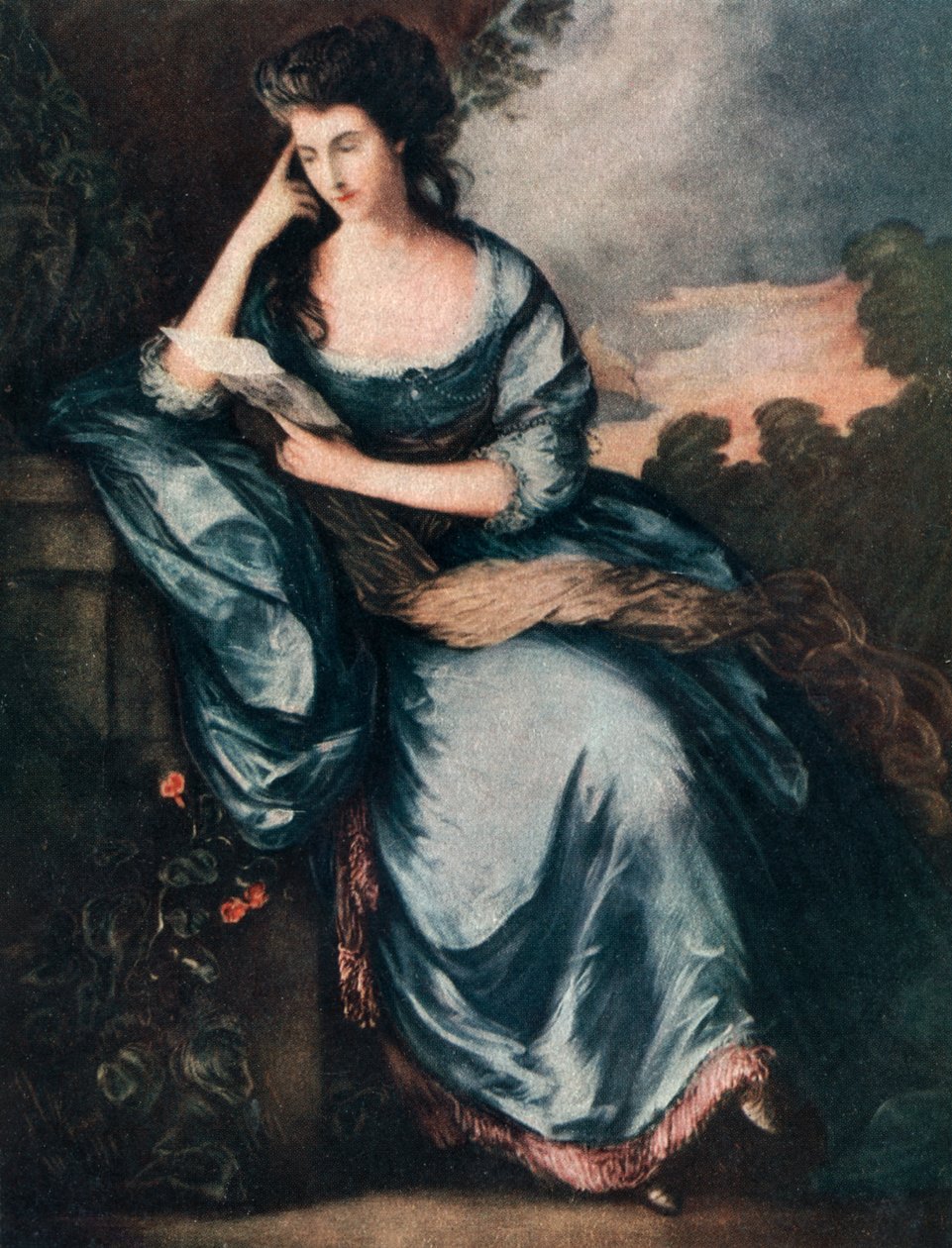 'Lady Douglas in the Garden', 1700-tallet 1912. av A James