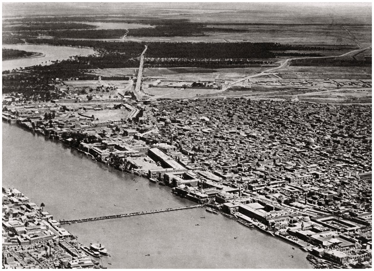 Bagdad fra et fly, Irak, 1925 av A. Kerim