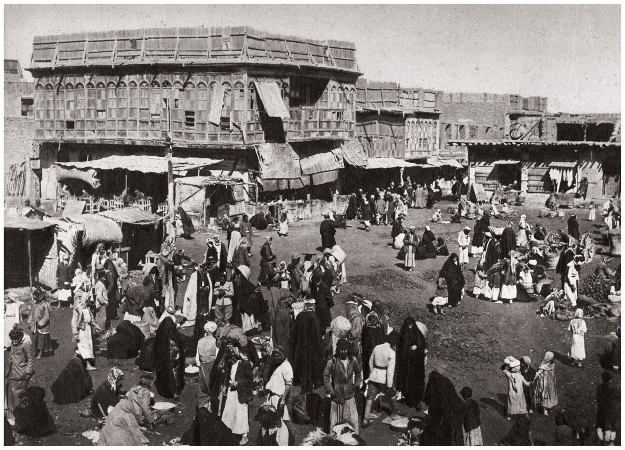 Market al Dijaj-markedet, Basra, Irak, 1925. av A. Kerim