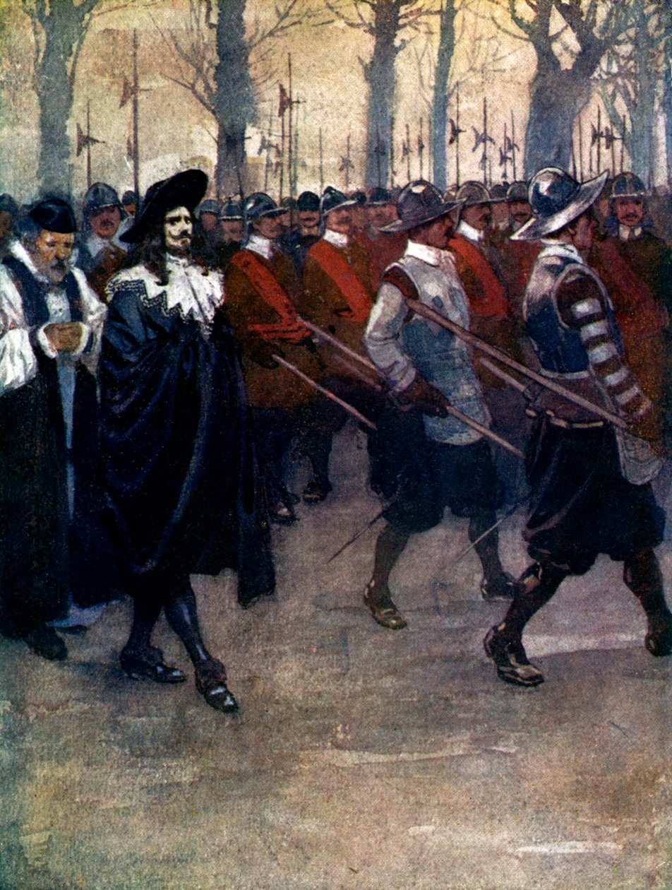 Charles the King gikk for siste gang gjennom Londons gater, 1649, 1905. av A. S. Forrest