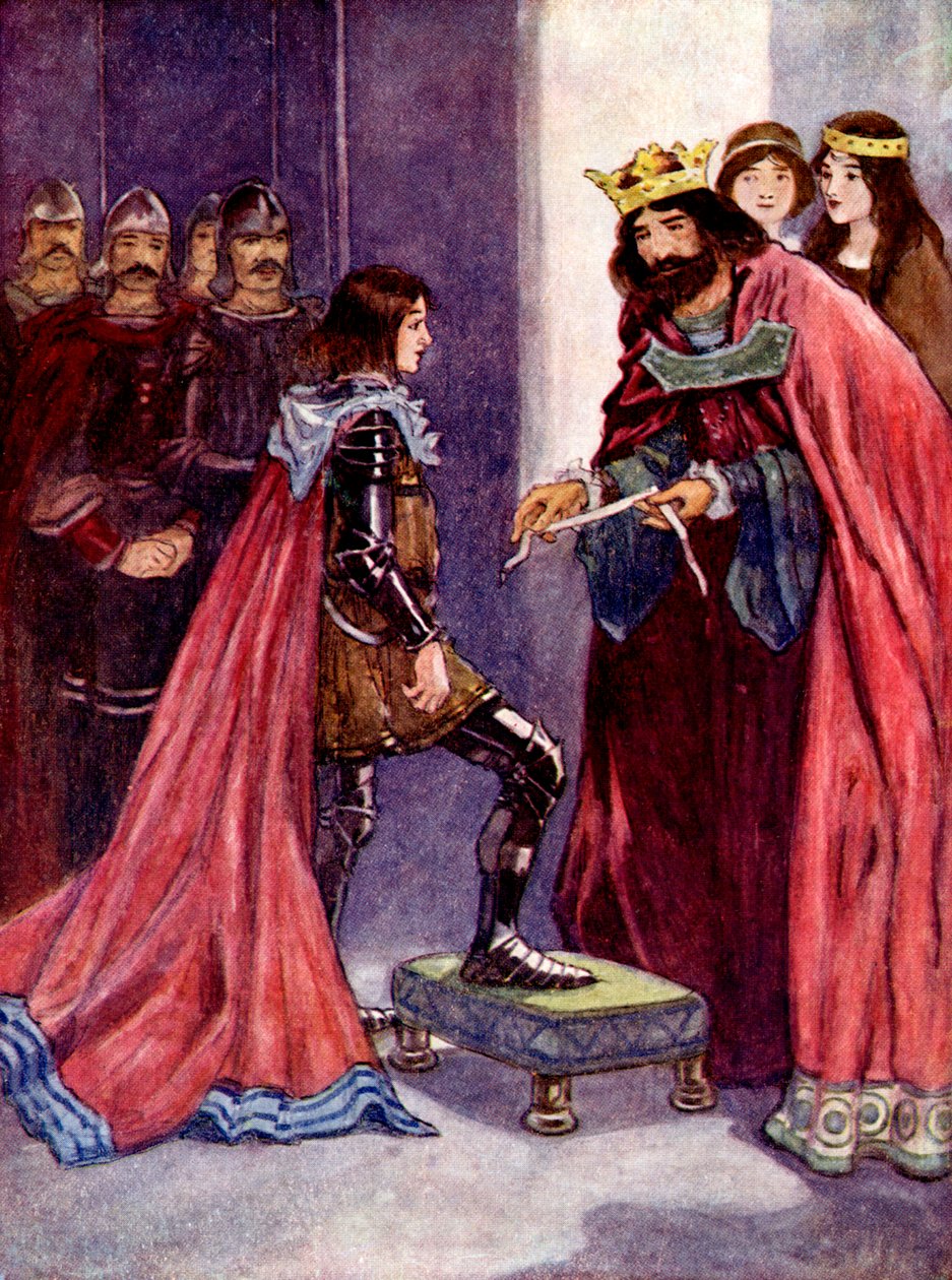Kongen gjorde den svarte prinsen til ridder av strømpebåndsordenen, 1348, 1905 av A. S. Forrest
