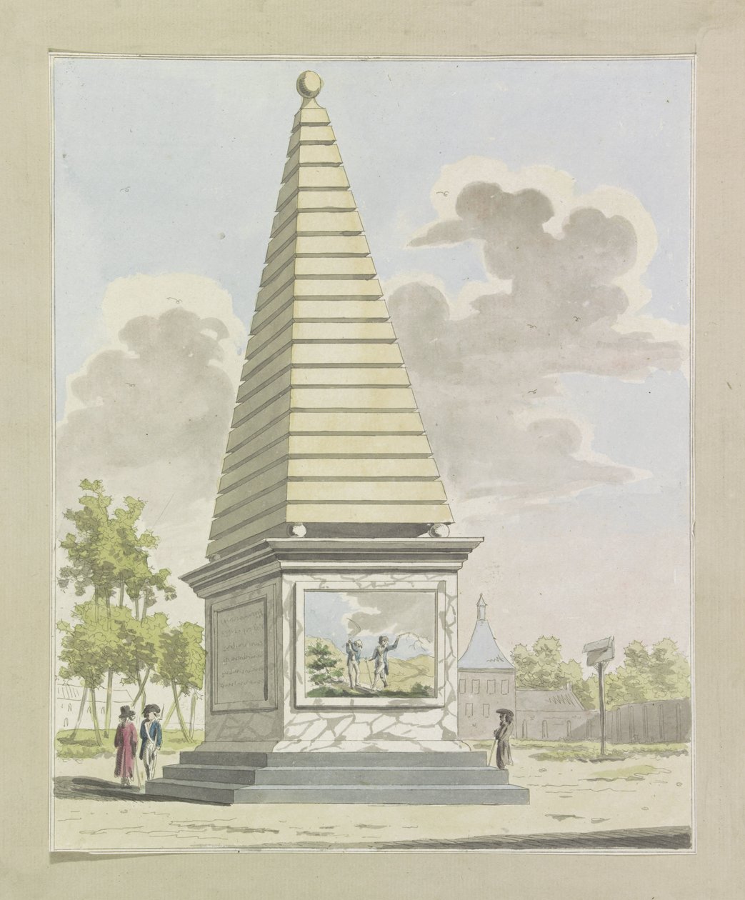 Dekorasjon i plantasjen, 1795 Ti plater av dekorasjonene på Alliantiefeest i Amsterdam i 1795 (serietittel) av A. Verkerk