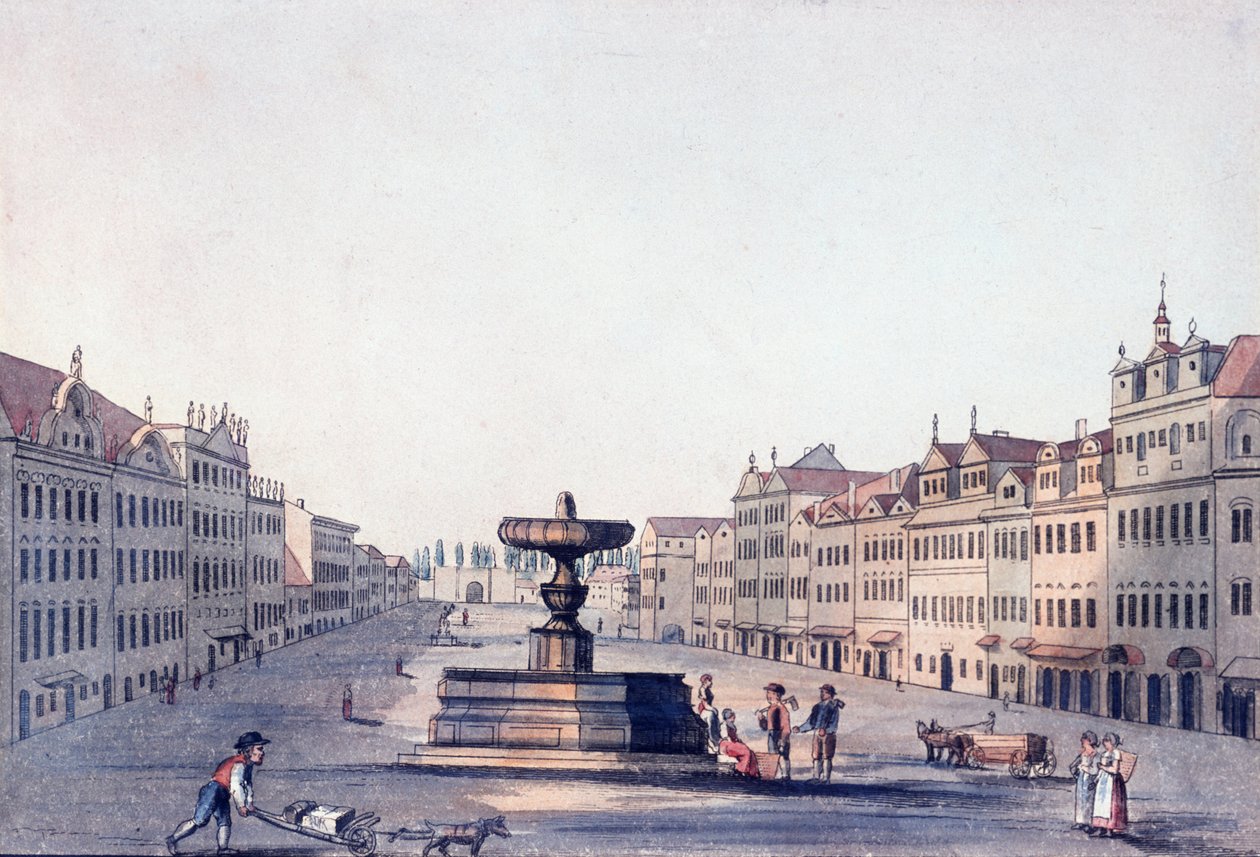 Hestemarked, ca. 1810 av A. and Berka, Johann Gustav