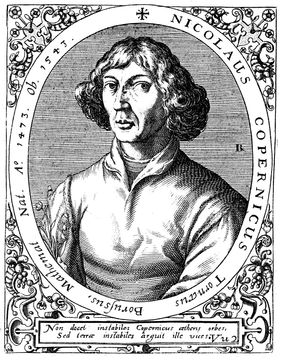 Nicolaus Copernicus , polsk astronom, 1645 av A. de Bry