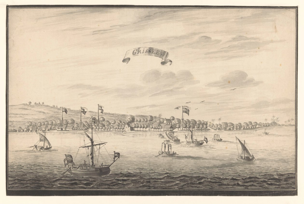 Utsikt over Grissee Grissee (tittel på objekt) av A. de Nelly (possibly)