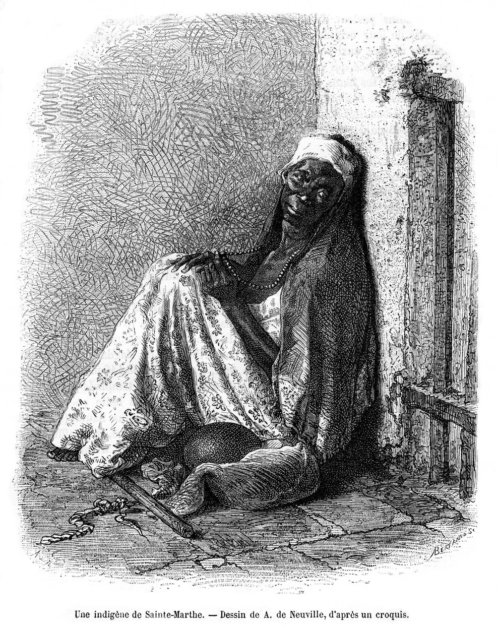 En kvinne fra Santa Marta, Colombia, 1800-tallet av A. de Neuville