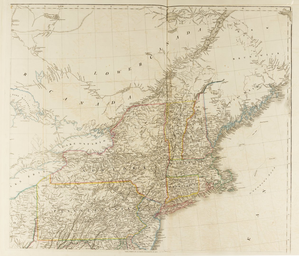 Et kart over Nord-Amerikas forente stater av Aaron Arrowsmith