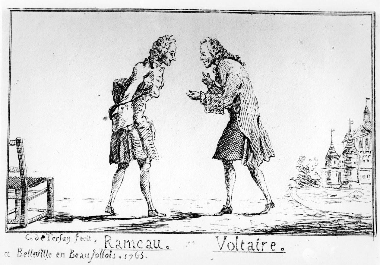 Rameau og Voltaire i Belleville, 1763 av Abbé Charles Philippe Campion de Tersan