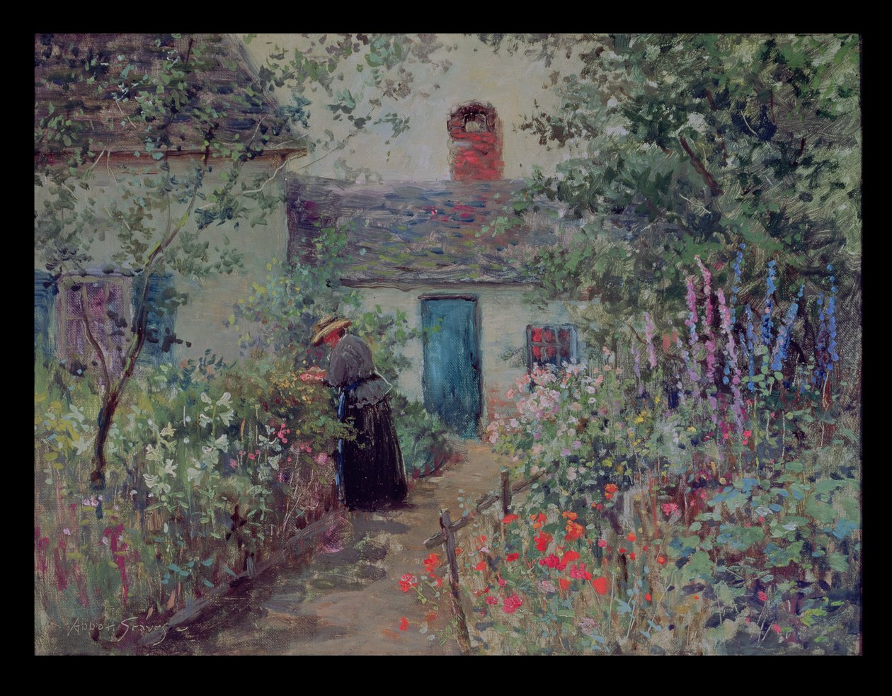 Blomsterhagen, ca.1900 av Abbott Fuller Graves