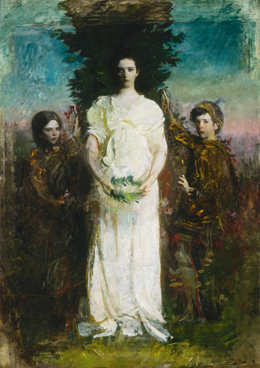 Mine barn (Mary, Gerald og Gladys Thayer) av Abbott Handerson Thayer