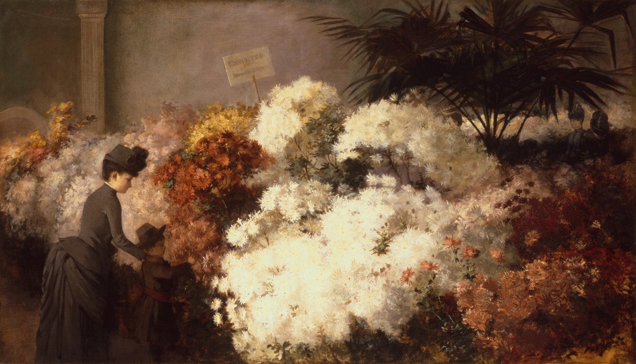 The Chrysanthemum Show (olje på lerret) av Abbott Fuller Graves