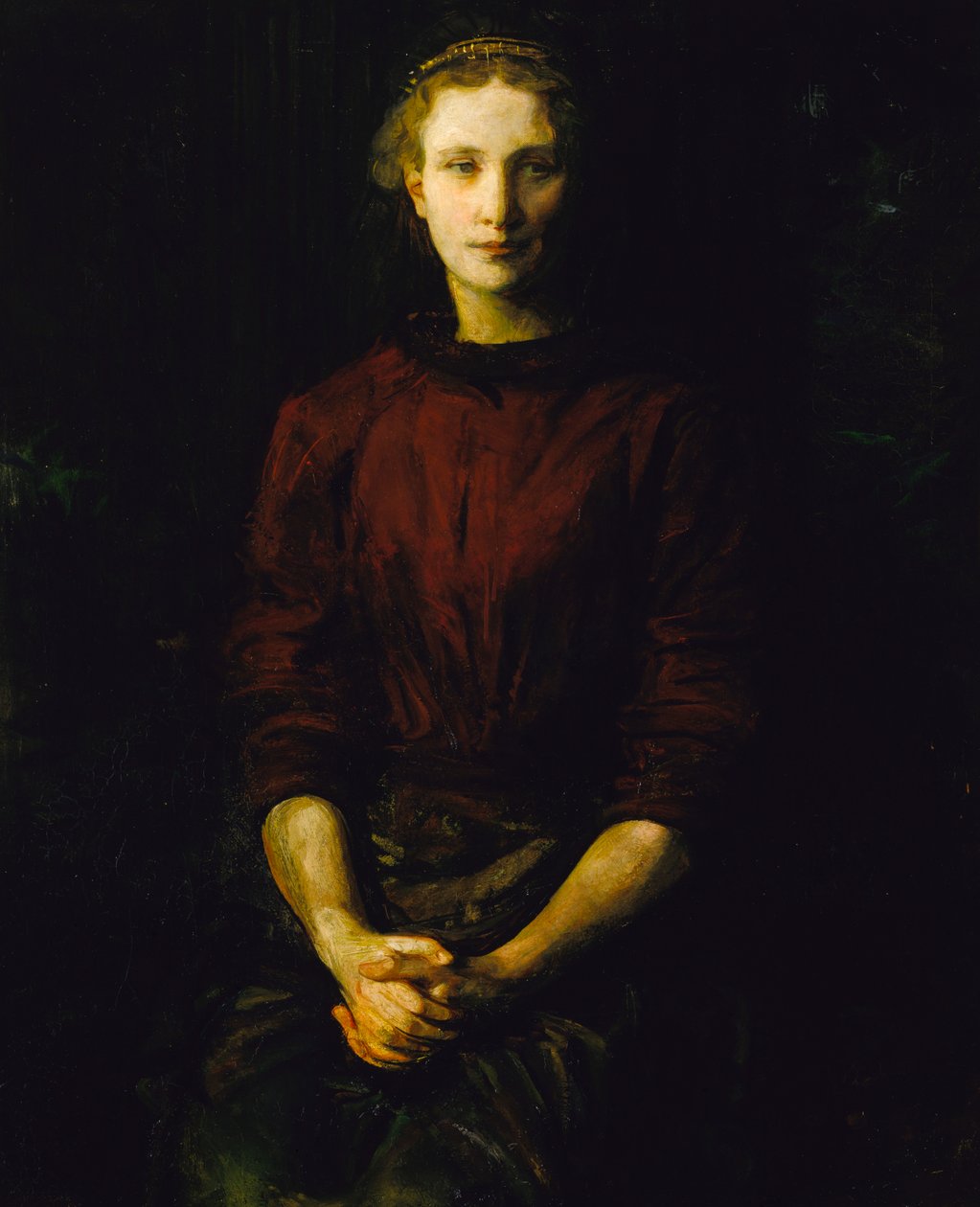 Portrett av en dame fru William B. Cabot, 1900-1902. av Abbott Handerson Thayer
