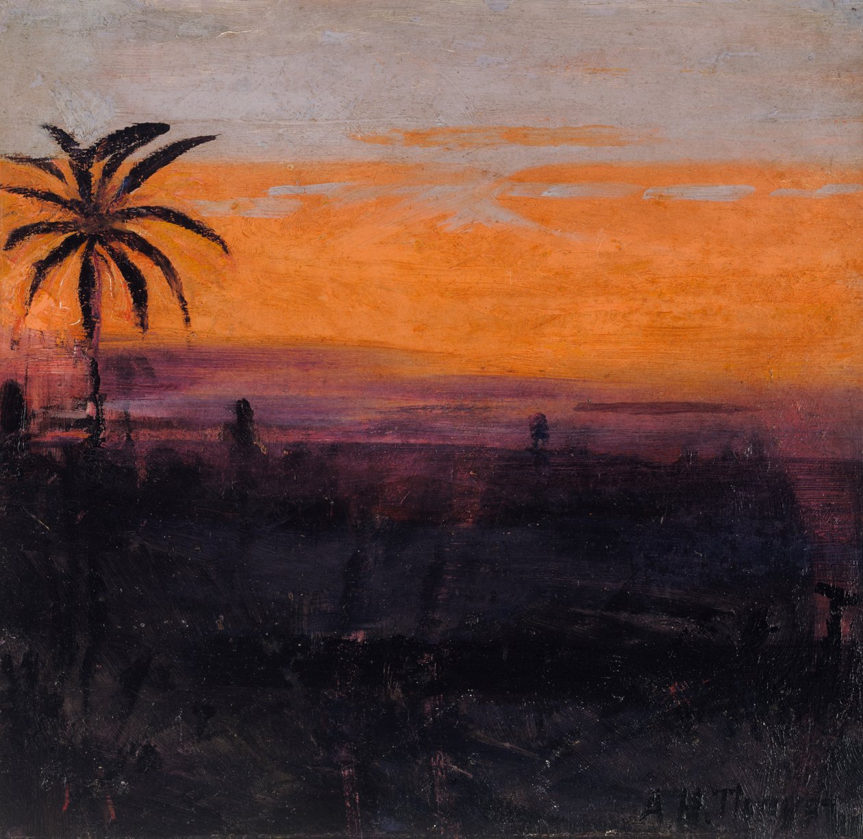 The Sky Simulated by Red Flamingoes, studie for boken Concealing Coloration in the Animal Kingdom. av Abbott Handerson Thayer