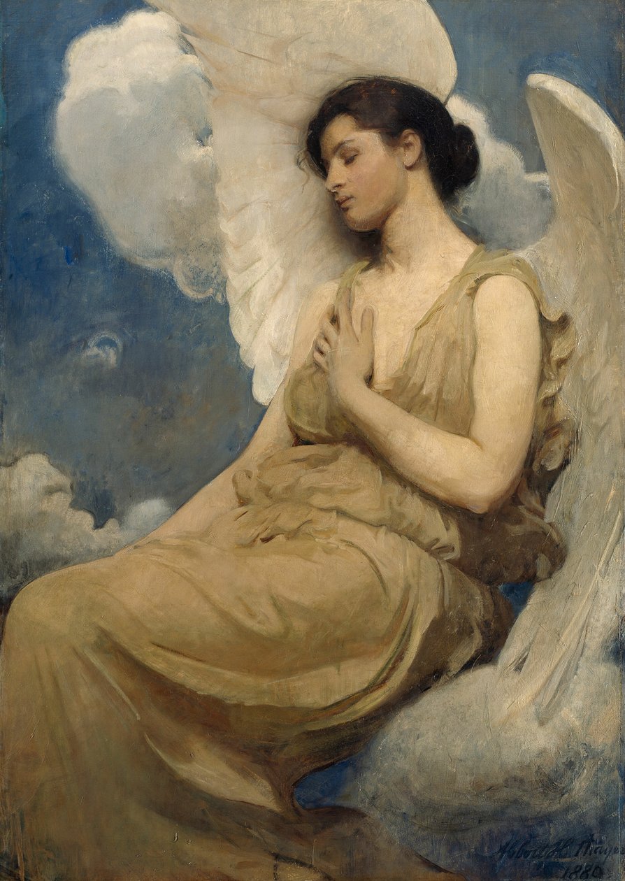 Bevinget figur av Abbott Handerson Thayer