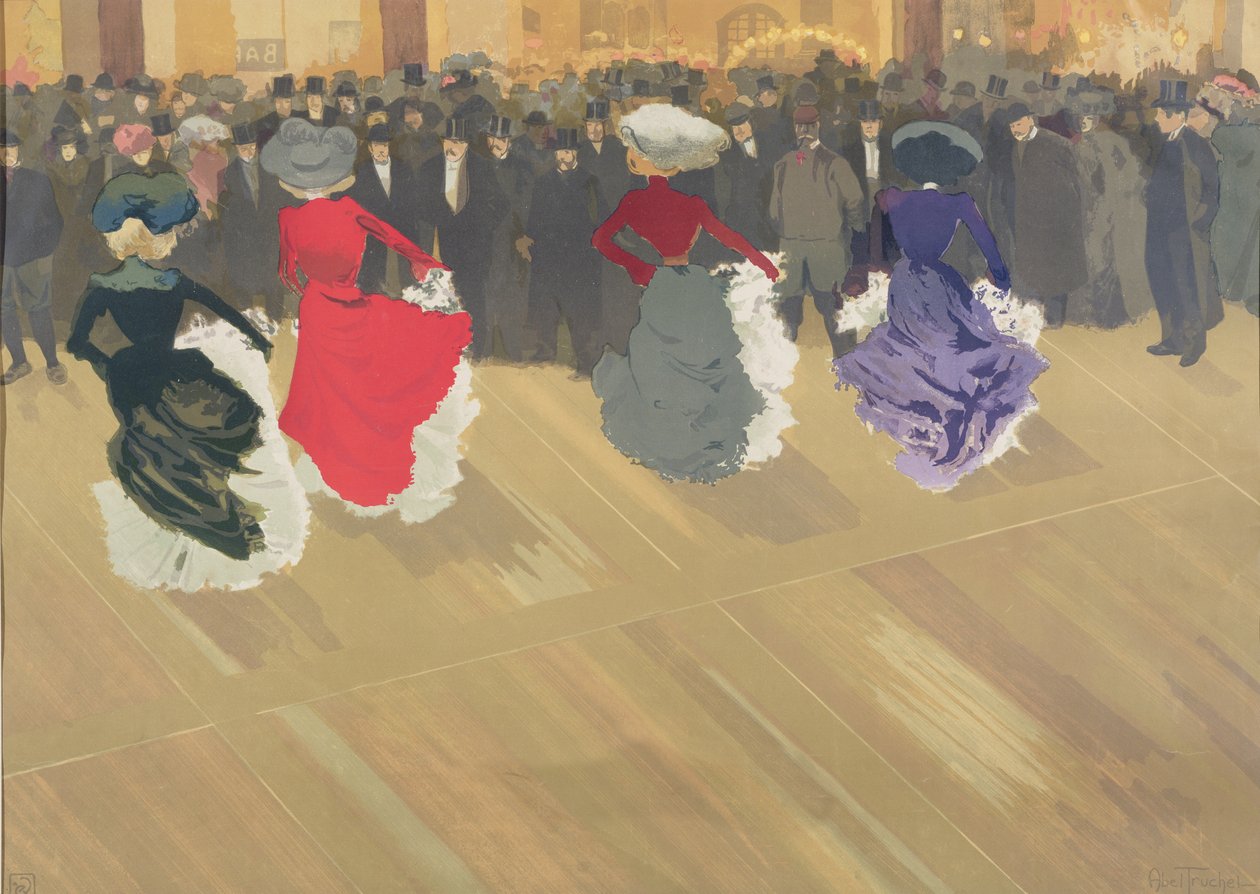 Kvinner som danser Can-Can av Abel Truchet
