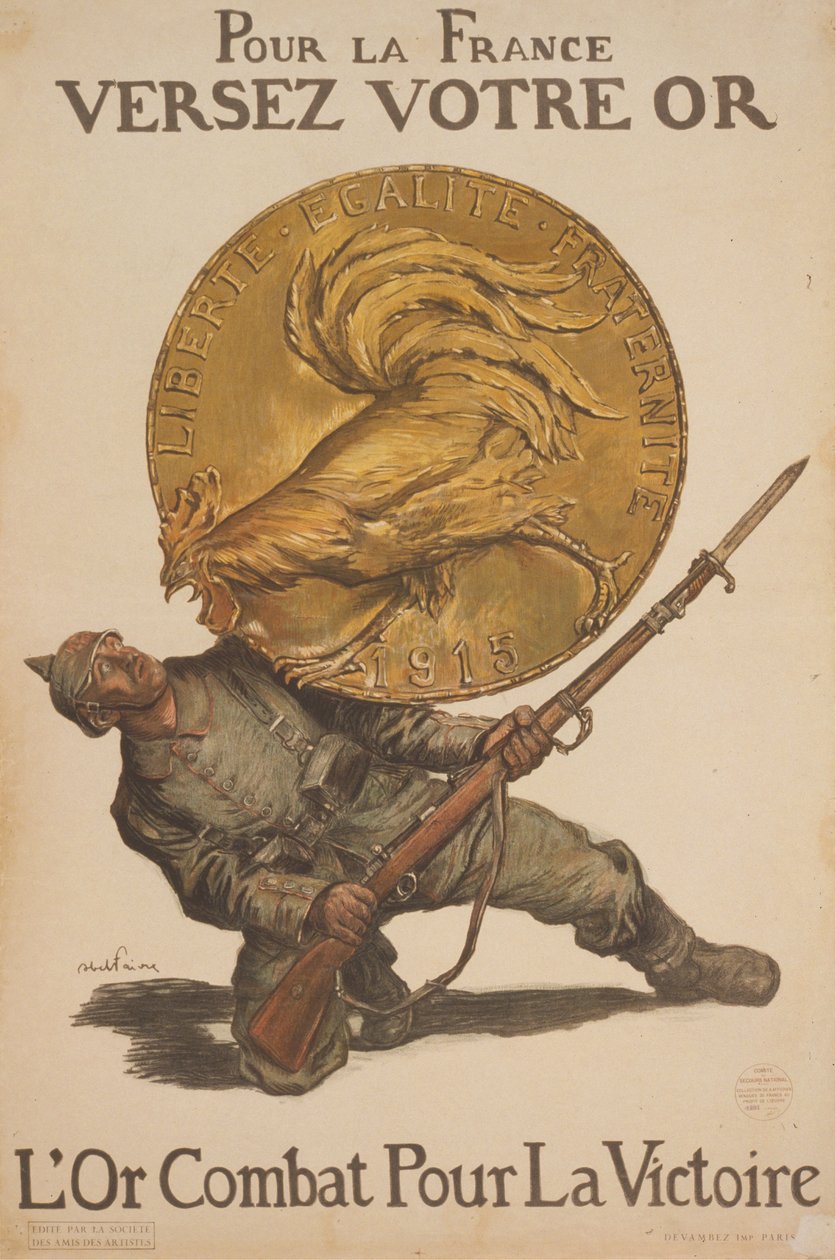 For Frankrike hell ditt gull. Gull kjemper for seier, 1915. av Abel Faivre