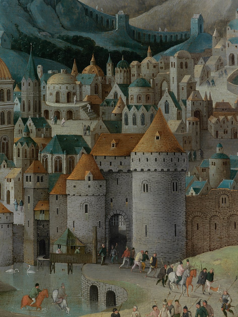 Detalj av Kristus som bærer korset av Abel Grimmer or Grimer