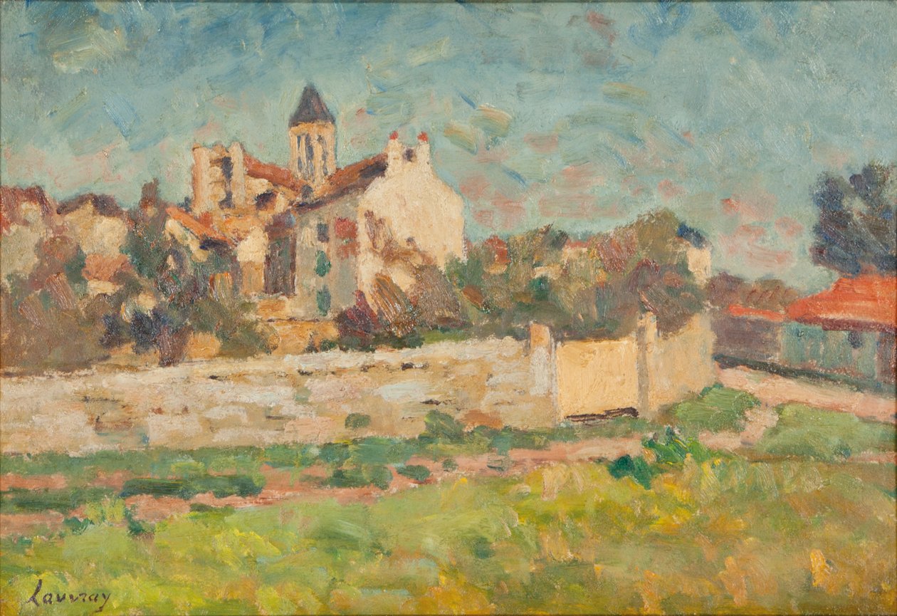 Paysage (olje på lerret) av Abel Lauvray