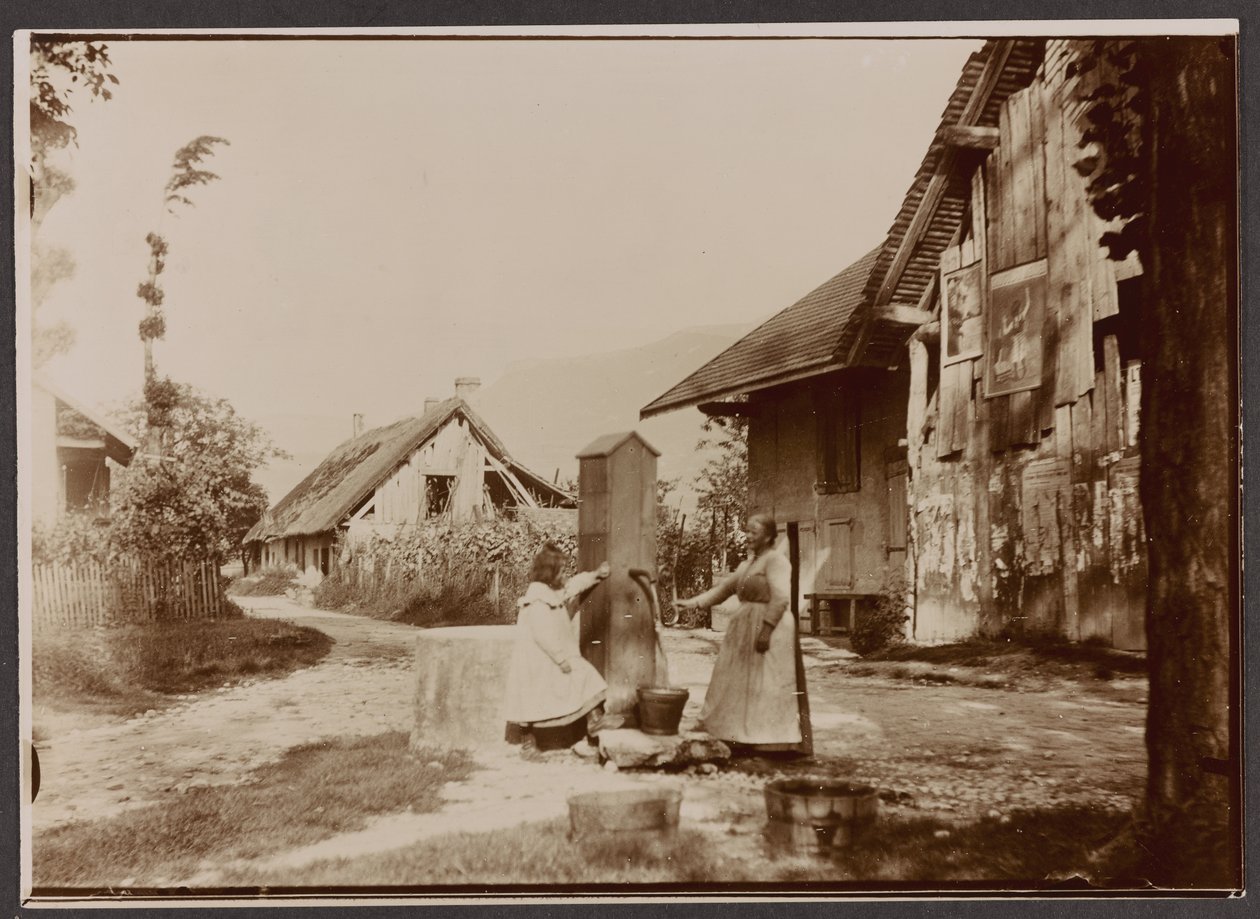 Aix les Bains - nær den store havnen, 27. juni 1902 (utskriftspapir av gelatinsølv) av Abel Marie Nicolas Boulineau