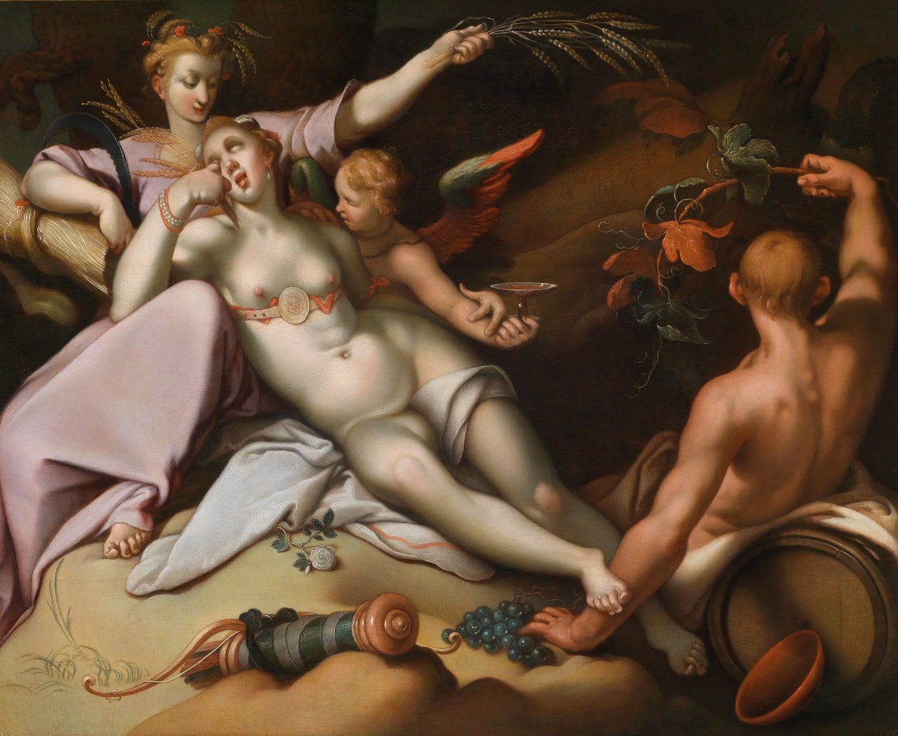 Uten Bacchus og Venus fryser Venus av Abraham Bloemaert
