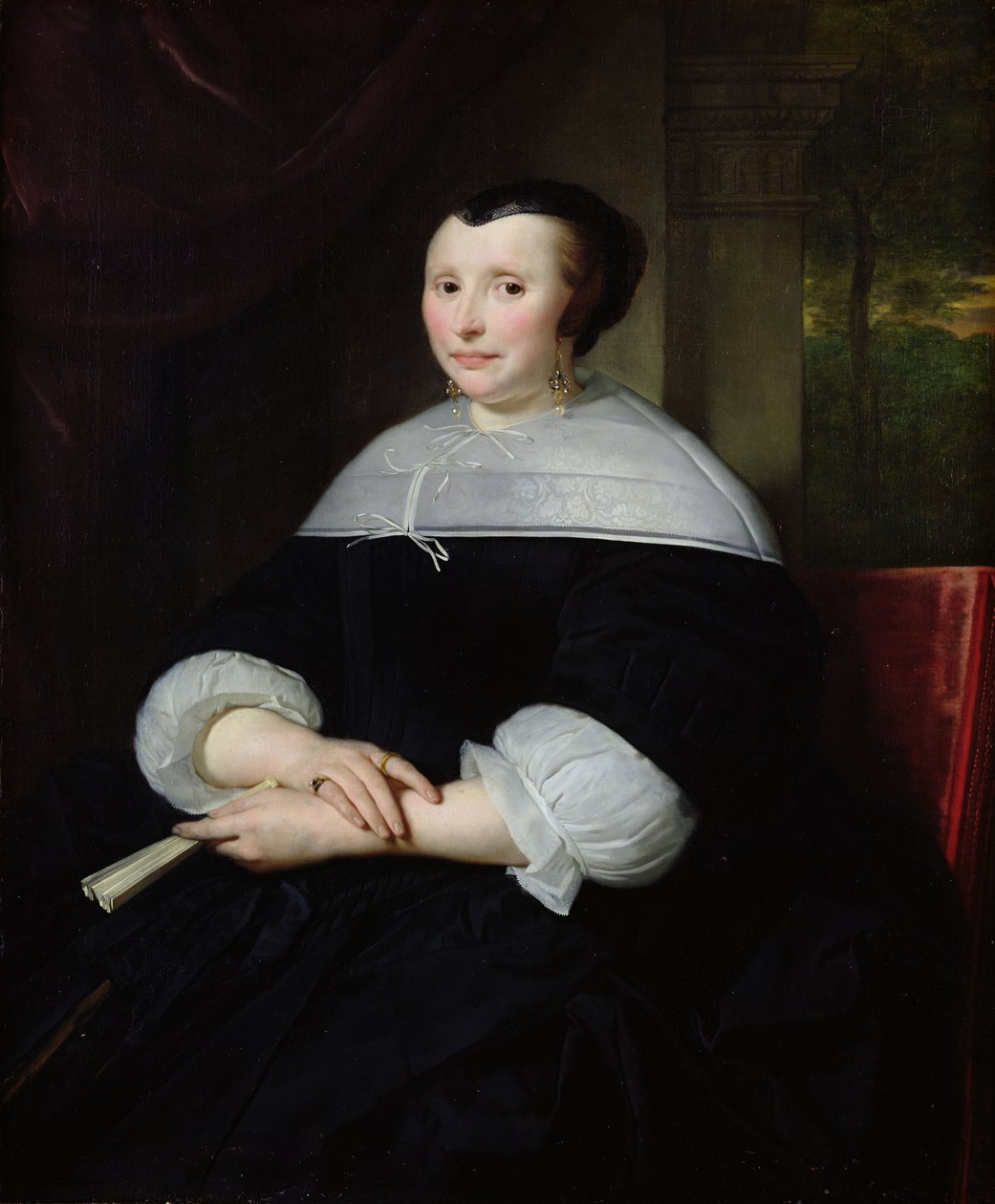 Portrett av en kvinne av Abraham Lambertsz van den Tempel