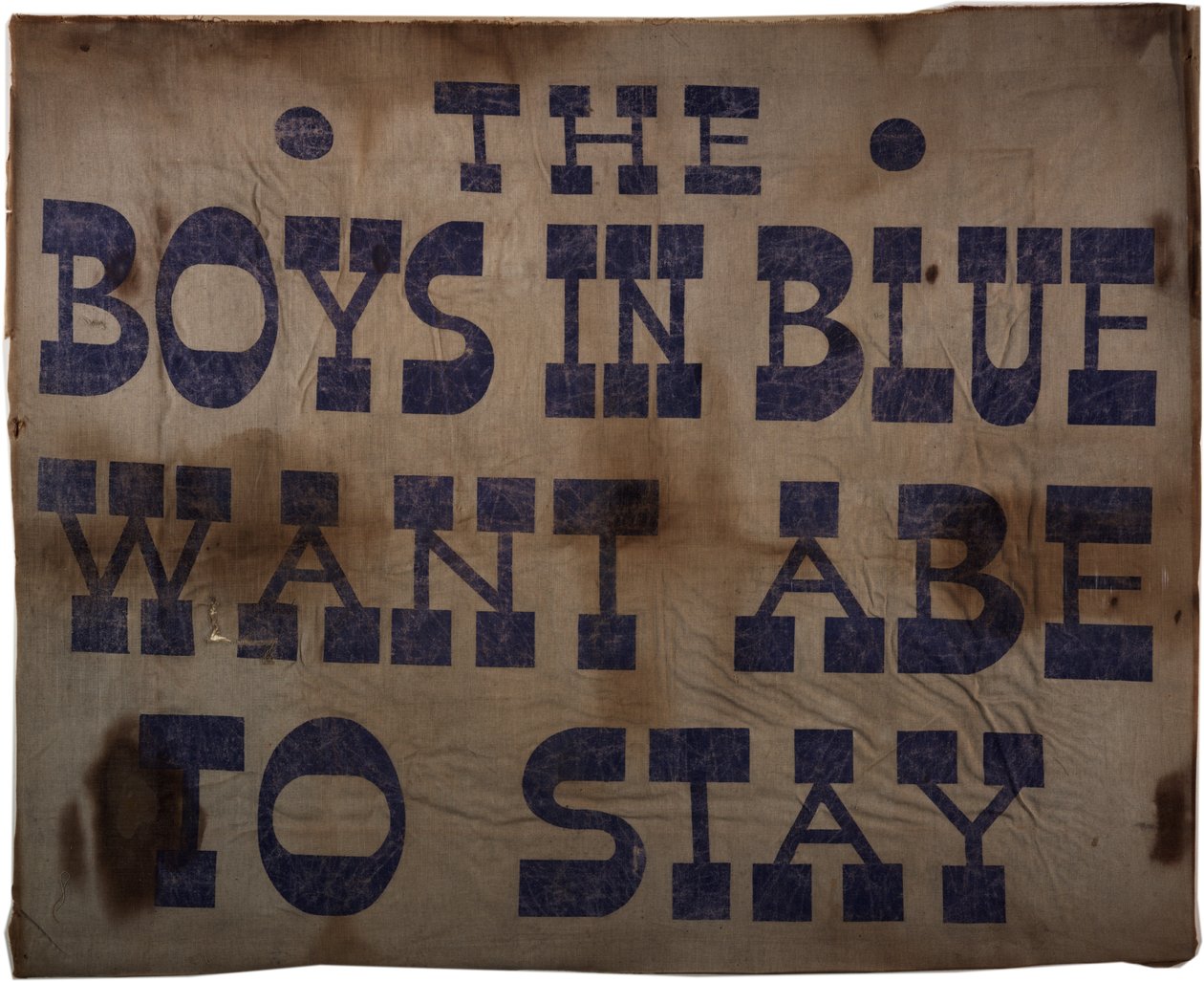 The Boys in Blue Want Abe to Stay, 1864 (tekstilbanner) av Abraham Lincoln