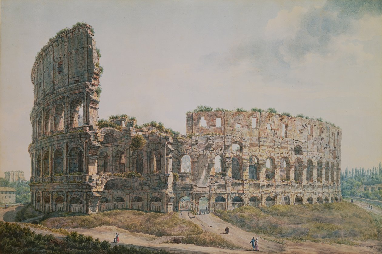 Colosseum, Roma av Abraham Louis Rudolph Ducros
