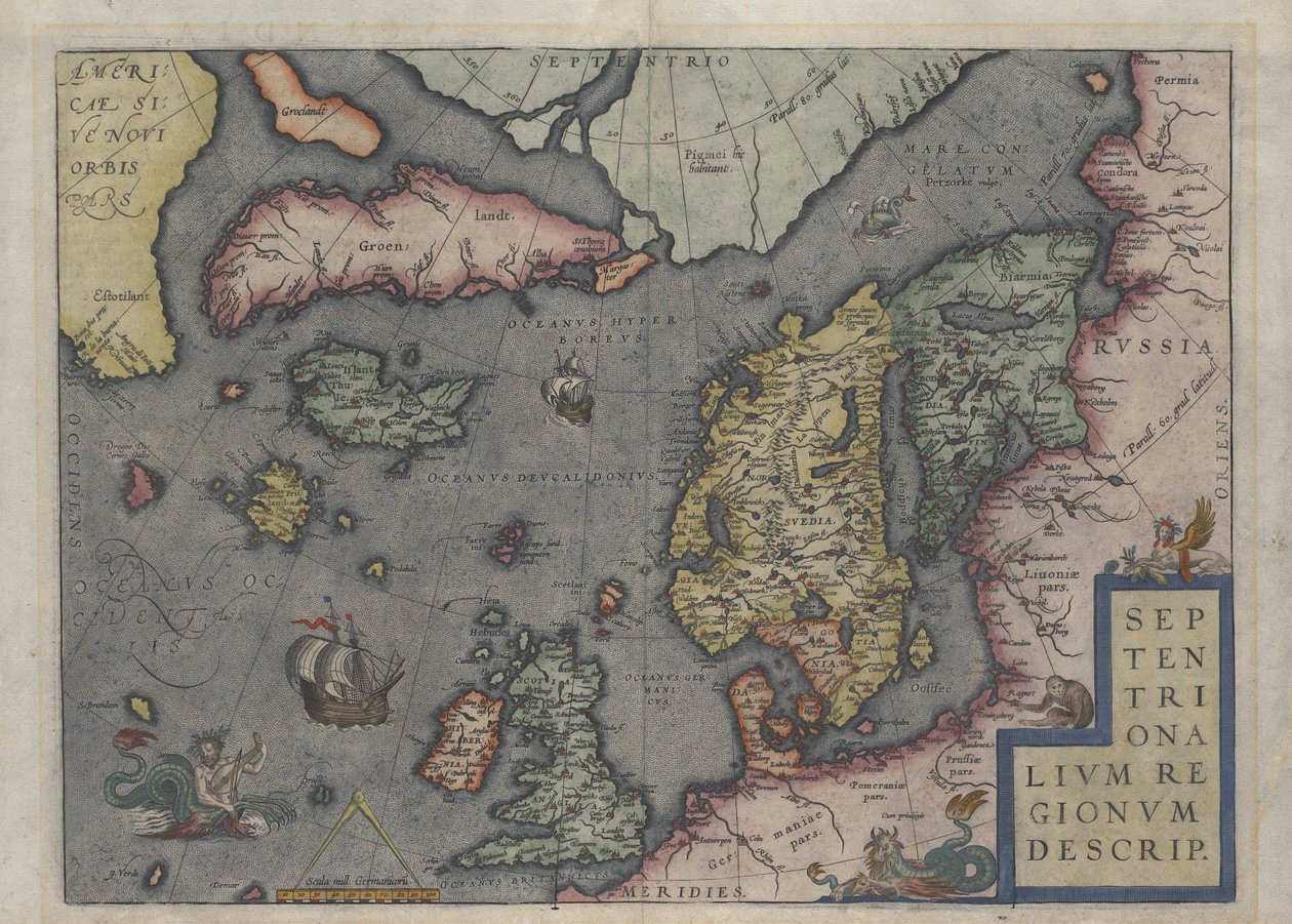 Kart over Island av Abraham Ortelius i 1570 av Abraham Ortelius