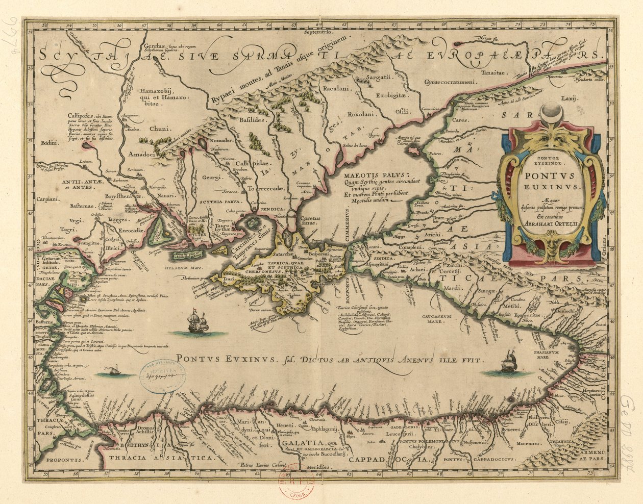 Svartehavet av Abraham Ortelius