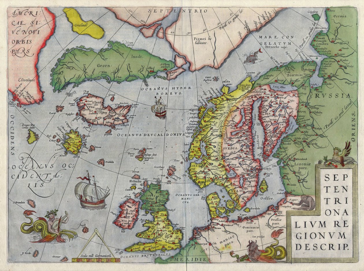 Nordlige regioner av Abraham Ortelius