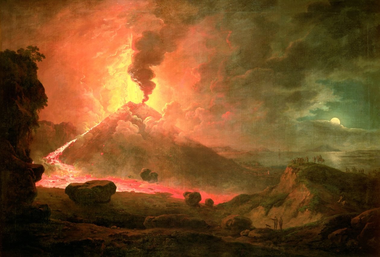 Vesuvs utbrudd av Abraham Pether