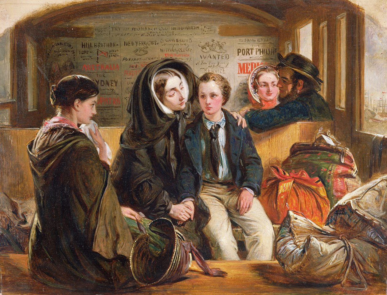 Andre klasse - Avskjeden. Dermed skilles vi rike på sorg, skilles fattige., 1855 av Abraham Solomon