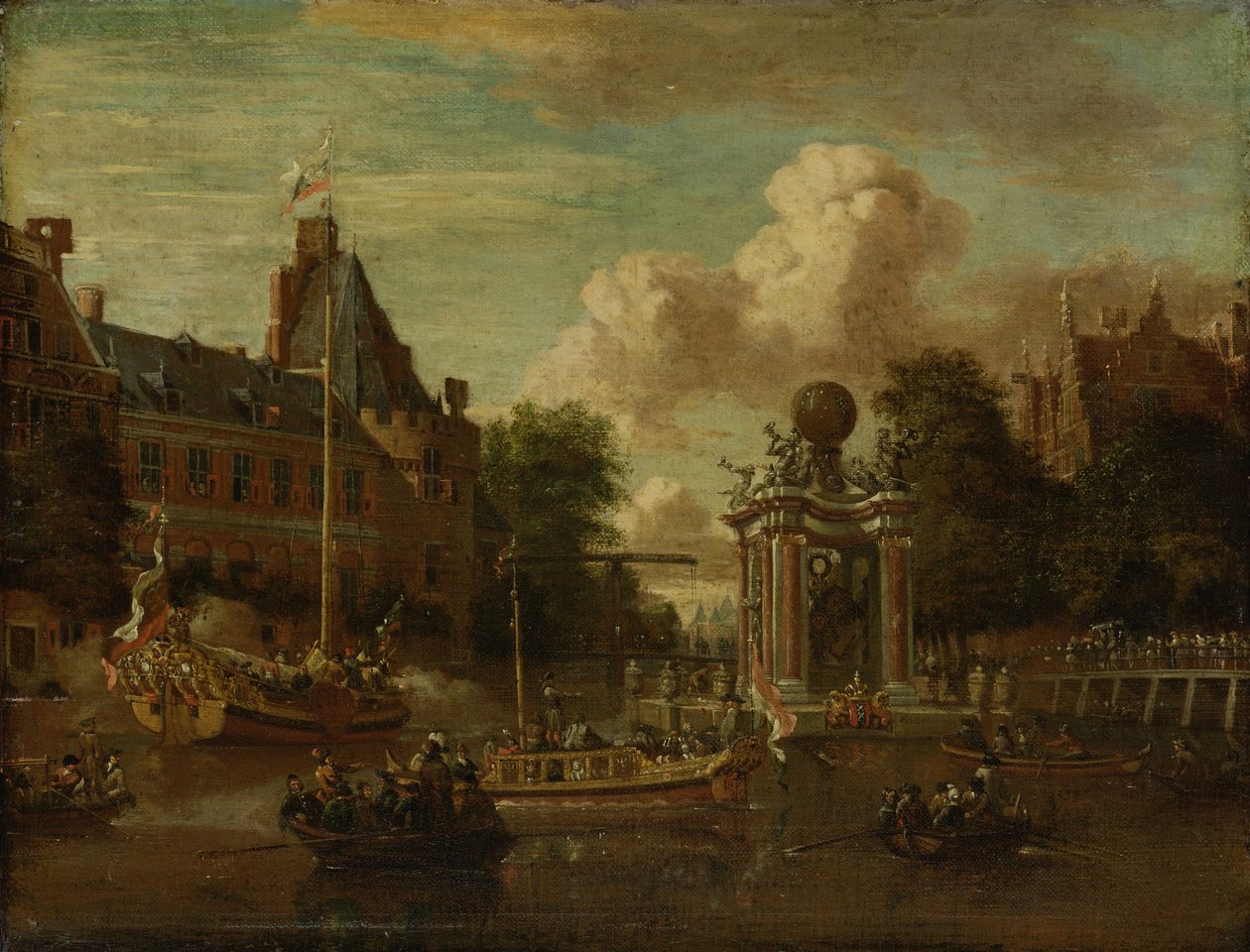 Ankomsten av den russiske ambassaden til Amsterdam, 29. august 1697 av Abraham Storck