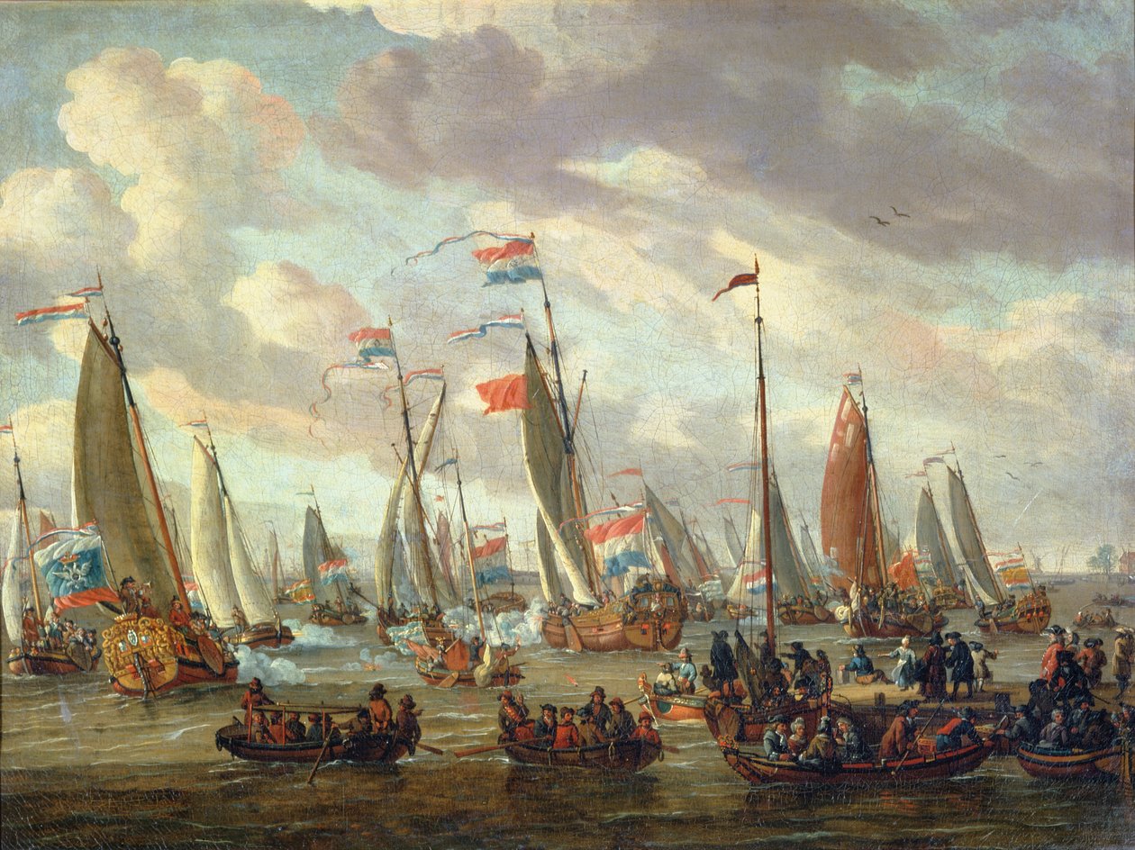 Tsar Peter I (1672-1725) besøkte England i januar 1698 av Abraham Storck