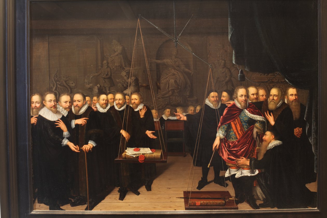 Allegori om den teologiske striden mellom Arminianistene og deres motstandere av Abraham van der Eyk