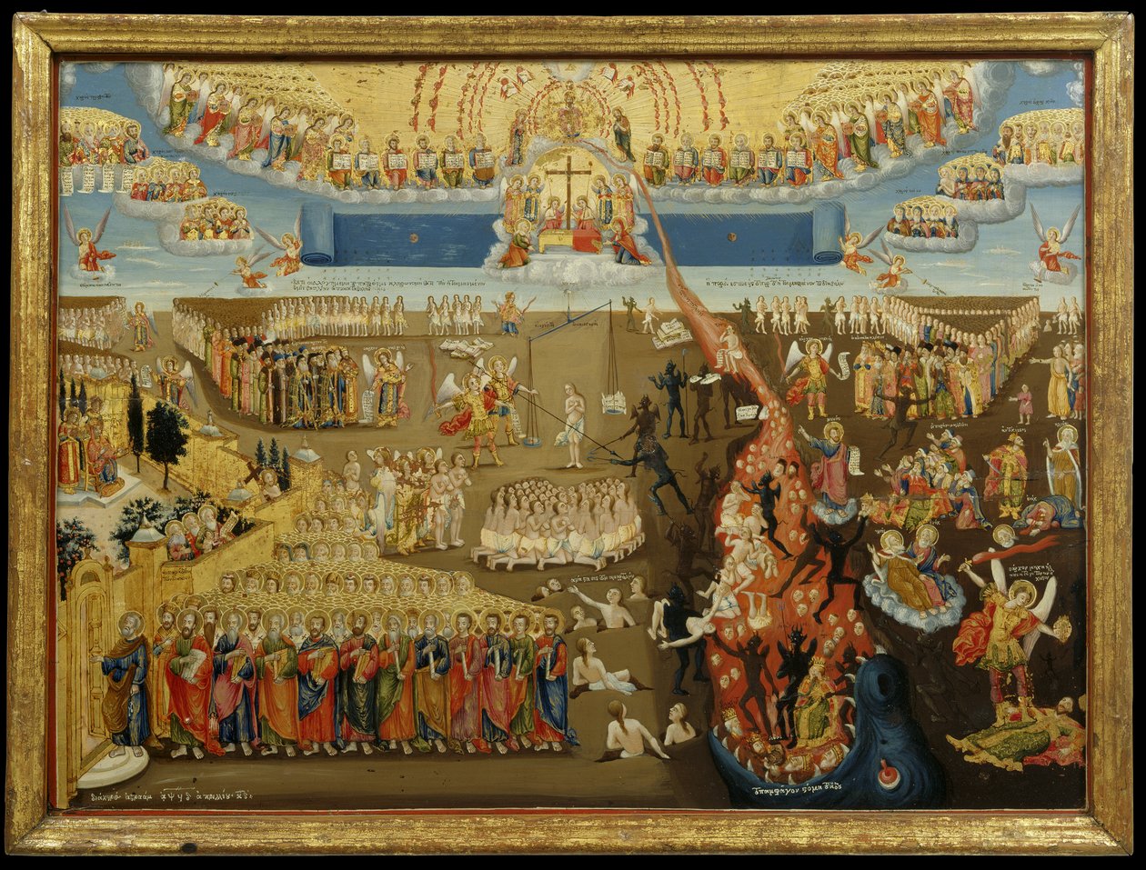 The Second Coming, 1794 (eggtempera og bladgull på panel) av Abraham Abraham