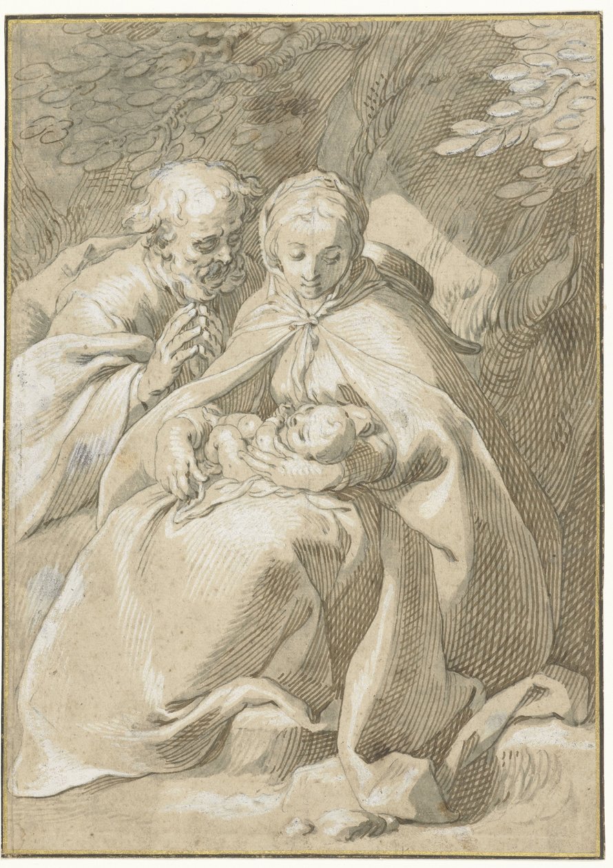 Den hellige familie av Abraham Bloemaert