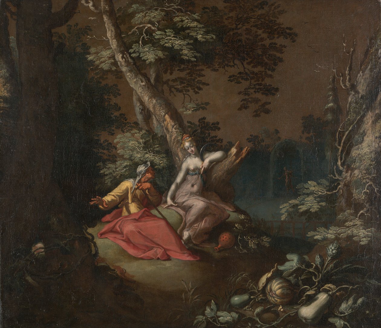 Landskap med Vertumnus og Pomona av Abraham Bloemaert